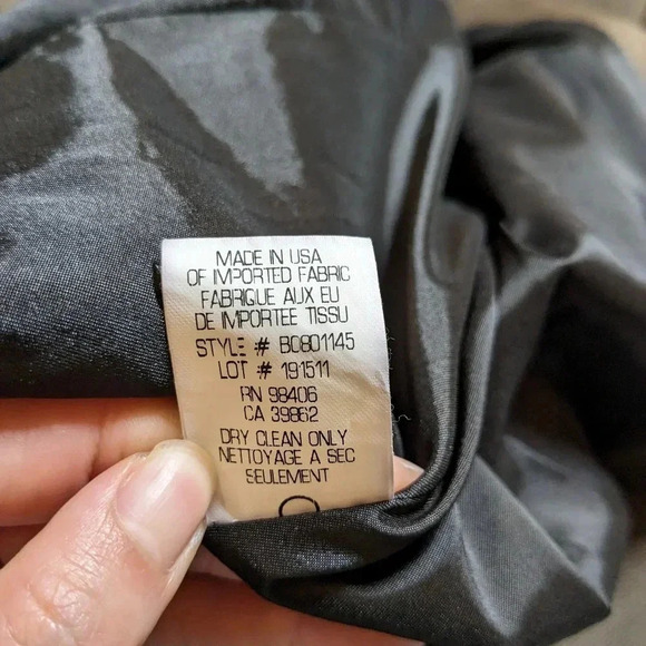 Theory Brown Wool Blazer Jacket Size 10 Hidden Buttons - Picture 5 of 9